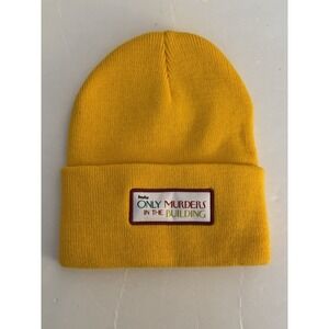 HULU Promo Selena Gomez Only Murders in the Building Yellow Winter Beanie